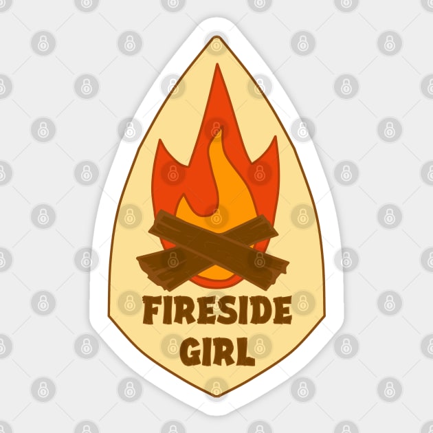 Fireside Girl Patch Sticker by Couplethatgeekstogether